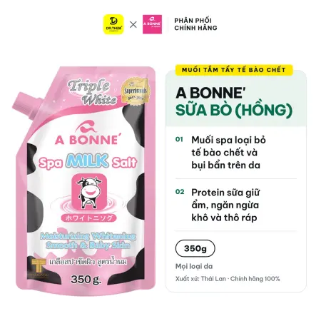 Muối Tắm Sữa Bò A Bonne Spa Milk Salt Tẩy Tế Bào Chết Dưỡng Trắng Thái Lan 350g