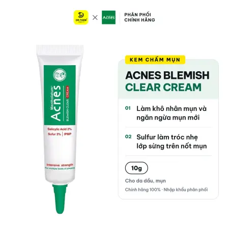 Kem Chấm Mụn Acnes Blemish Clear Cream Hỗ Trợ Giảm Mụn Ngăn Ngừa Mụn Mới 10g