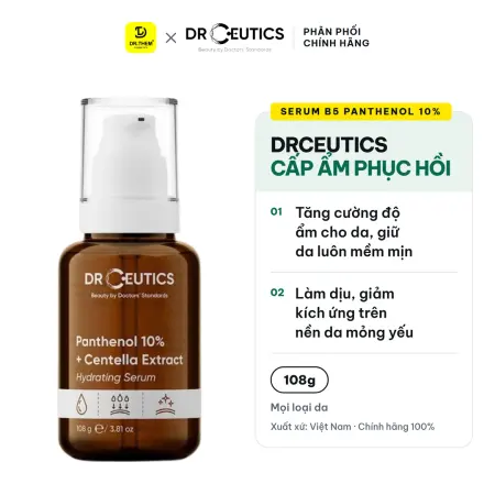 Serum B5 Panthenol 10% + Centella Extract DrCeutics Cấp Ẩm Phục Hồi Da 100g