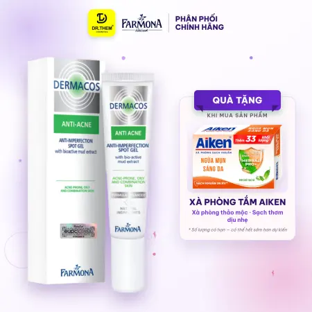 Gel Chấm Mụn Farmona Dermacos Anti Acne Imperfection Spot Gel Chứa Bùn Hoạt Tính Hỗ Trợ Giảm Mụn 15ml