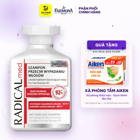 Dầu Gội Farmona Radical Med Anti Hair Loss Shampoo Hỗ Trợ Giảm Rụng Tóc Chắc Khỏe Tóc 300ml