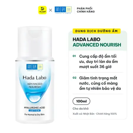 Dung Dịch Dưỡng Ẩm Hada Labo Advanced Nourish Hyaluronic Acid Lotion Cho Da Thường & Da Khô 100ml
