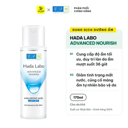 Dung Dịch Dưỡng Ẩm Hada Labo Advanced Nourish Hyaluronic Acid Lotion Cho Da Thường & Da Khô 170ml