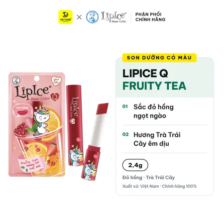 Son Dưỡng Môi Có Màu LipIce Sheer Color Q Fruity Tea 2,4g Hương Trà Trái Cây – Sắc Đỏ Hồng Ngọt Ngào