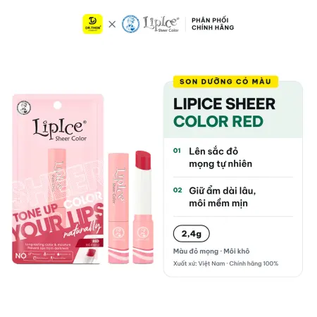 Son Dưỡng Môi Có Màu LipIce Sheer Color Red Đỏ Mọng 2,4g – Giữ Ẩm Dài Lâu, Hiệu Chỉnh Sắc Môi Tự Nhiên
