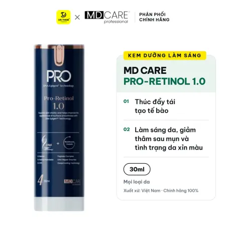 Kem Dưỡng Làm Sáng MD CARE PRO-RETINOL Trẻ Hoá Và Cải Thiện Nếp Nhăn 30ml - Dr Thêm