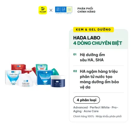Kem Dưỡng Hada Labo Advanced Nourish Perfect White Pro Aging Acne Care Dưỡng Ẩm Sáng Da Cho Mọi Loại Da 50g