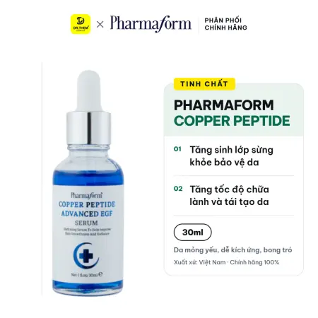 Tinh Chất Pharmaform Copper Peptide Advanced EGF Phục Hồi Da Tổn Thương Hỗ Trợ Chống Lão Hóa 30ml