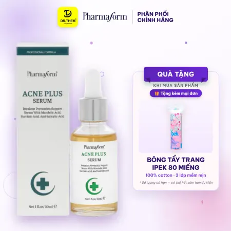 Tinh Chất Pharmaform Acne Plus Serum Ngăn Ngừa Mụn Kiểm Soát Dầu Nhờn Se Khít Lỗ Chân Lông Cho Da Mụn 30ml
