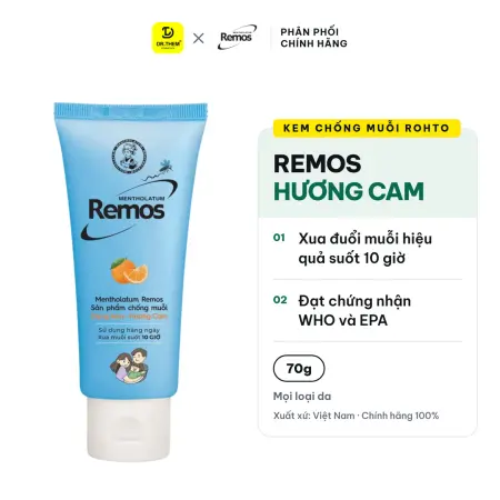 Kem Chống Muỗi Rohto Mentholatum Remos Hương Cam 70g