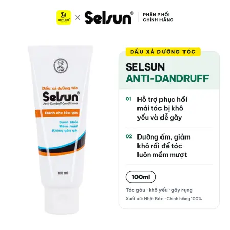 Dầu Xả Selsun Anti Dandruff Conditioner Dưỡng Tóc Mềm Mượt Dành Cho Tóc Gàu Khô Yếu Gãy Rụng 100ml