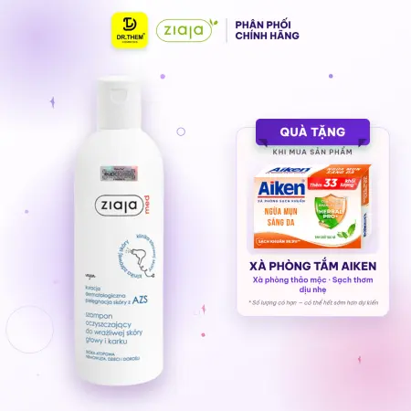 Dầu Gội Ziaja Med Atopic Dermatitis Cleansing Shampoo Làm Sạch Tóc Dịu Nhẹ Da Đầu Giảm Gàu Ngứa 300ml