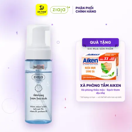 Sữa Rửa Mặt Tạo Bọt Ziaja Cleansing Foam Face Wash Dry Sensitive Skin Dịu Nhẹ Dưỡng Ẩm Làm Mềm Da 150ml