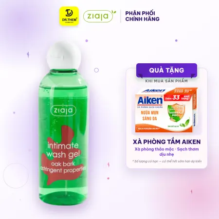 Dung Dịch Vệ Sinh Phụ Nữ Ziaja Intimate Vỏ Sồi Làm Se Dịu Cân Bằng pH 200ml