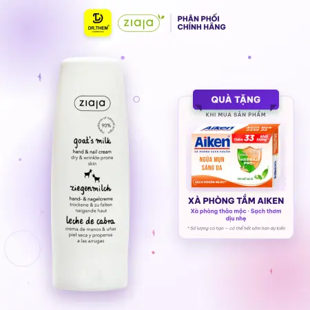Kem Dưỡng Tay Móng Sữa Dê Ziaja Goat Milk Hand And Nail Cream Dưỡng Ẩm Làm Mềm Da Tay Cho Da Khô Thô Ráp 80ml