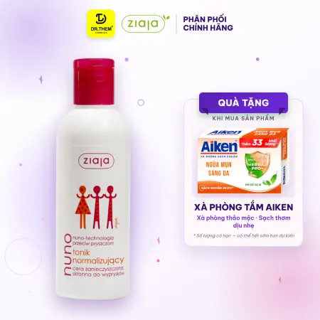 Toner Ziaja Nuno Nước Cân Bằng Cấp Ẩm Hỗ Trợ Ngừa Mụn Giảm Dầu Thừa Cho Da Dầu Da Hỗn Hợp Da Mụn 200ml