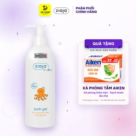 Gel Tắm Gội 2in1 Ziaja Baby Bath Gel Dịu Nhẹ Dưỡng Ẩm Cho Trẻ Từ 3 Tháng Tuổi 300ml
