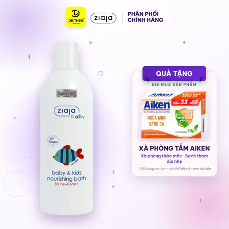 Dầu Tắm Gội Ziaja Baby Nourishing Bath Dưỡng Ẩm Giảm Khô Da Cho Trẻ Sơ Sinh Từ 1 Ngày Tuổi 370ml