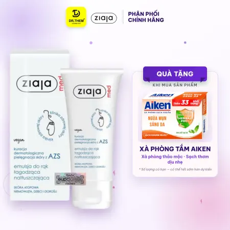 Nhũ Tương Dịu Nhẹ Dưỡng Ẩm Toàn Thân Ziaja Med AZS Cho Da Cơ Địa, Da Khô, Nhạy Cảm 100ml