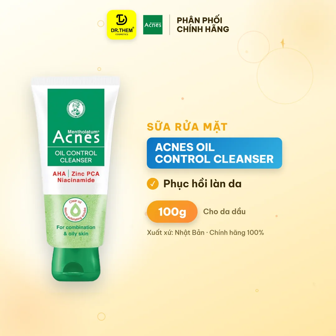 Sữa Rửa Mặt Acnes Oil Control Creamy Foaming Gentle Wash Làm Sạch Kiểm Soát Nhờn Ngừa Mụn 3