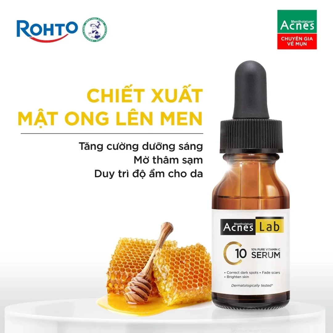 Serum Acnes Lab C10 Vitamin C 10 Phần Trăm Dưỡng Sáng Da Hỗ Trợ Mờ Thâm Sạm Chống Oxy Hóa 15ml 5
