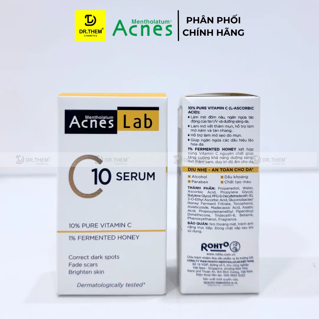 Serum Acnes Lab C10 Vitamin C 10 Phần Trăm Dưỡng Sáng Da Hỗ Trợ Mờ Thâm Sạm Chống Oxy Hóa 15ml 6