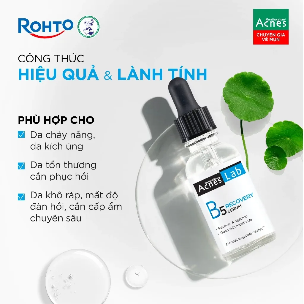 Serum Acnes Lab B5 Recovery Serum Dưỡng Ẩm Chuyên Sâu Làm Dịu Hỗ Trợ Phục Hồi Cho Da Mụn Da Nhạy Cảm 25ml 4