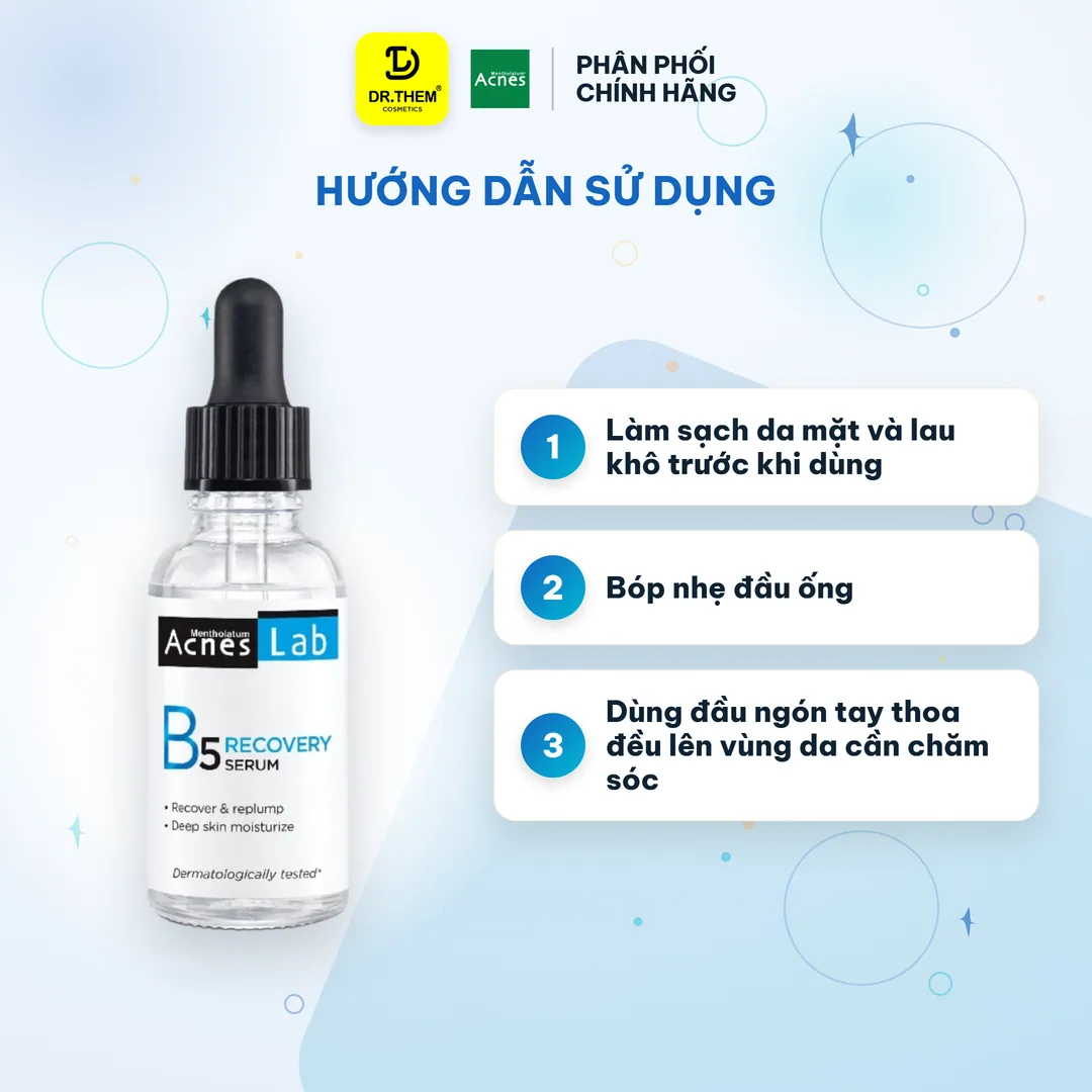 Serum Acnes Lab B5 Recovery Serum Dưỡng Ẩm Chuyên Sâu Làm Dịu Hỗ Trợ Phục Hồi Cho Da Mụn Da Nhạy Cảm 25ml 9
