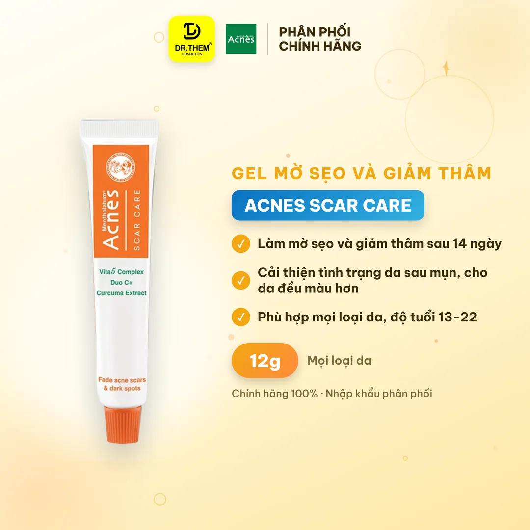 Gel Mờ Sẹo Và Giảm Thâm Mụn Acnes Scar Care 12g