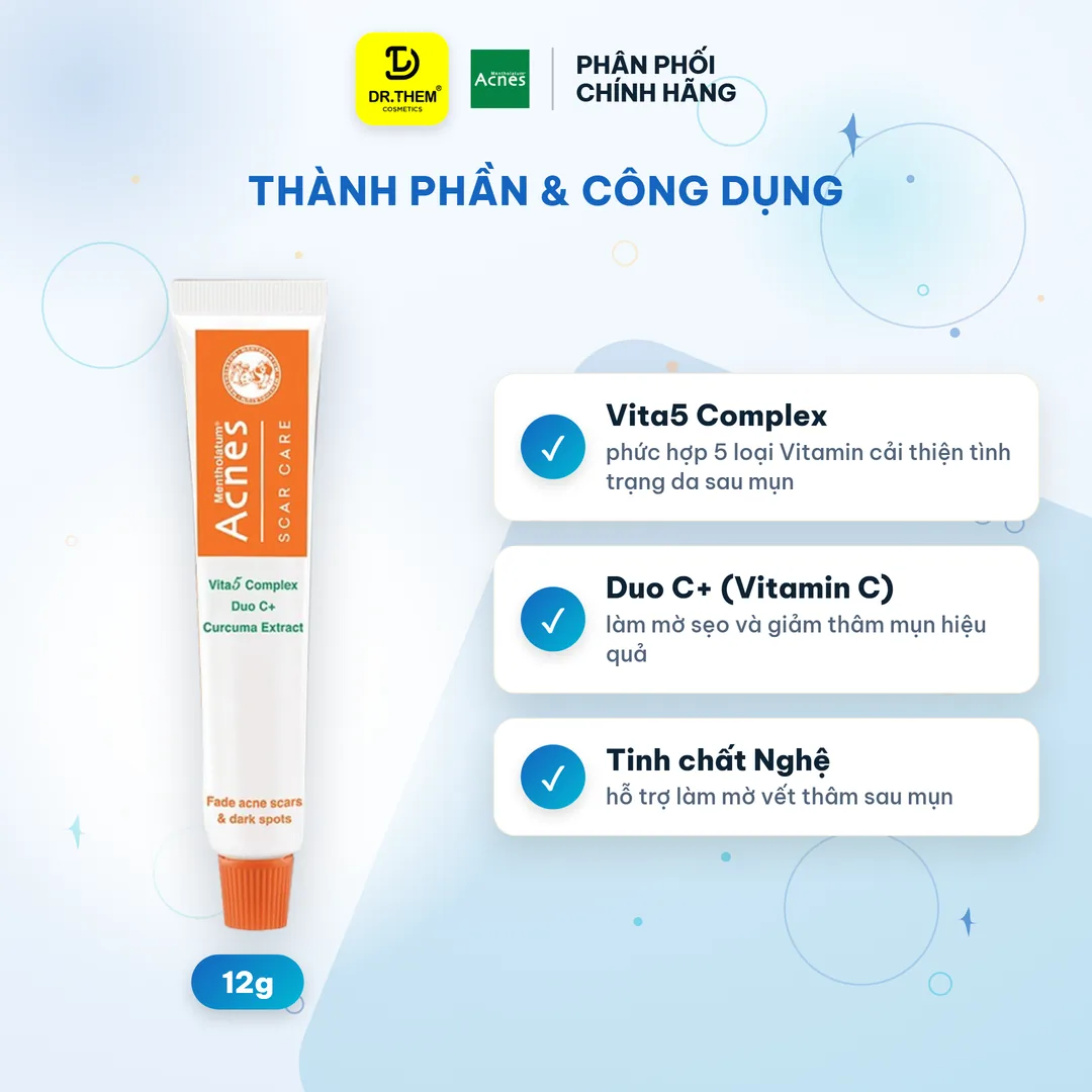 Gel Mờ Sẹo Và Giảm Thâm Mụn Acnes Scar Care 12g 2