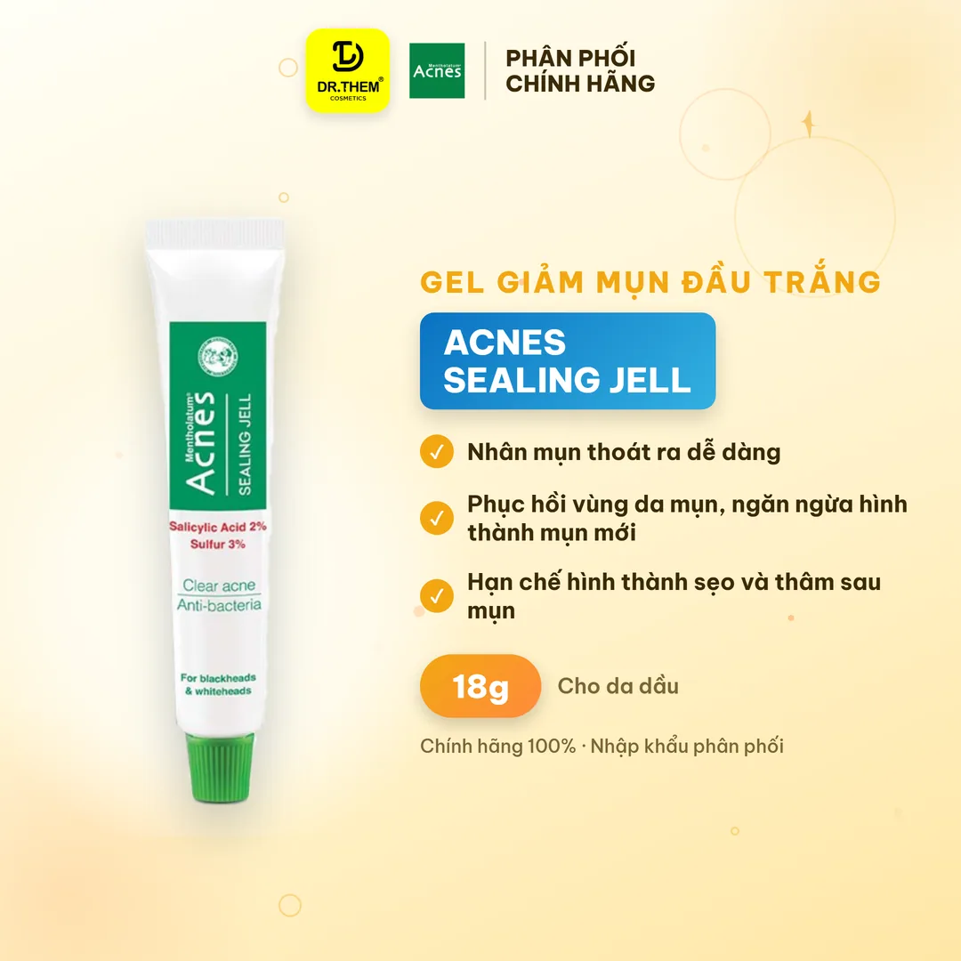 Gel Giảm Mụn Đầu Trắng Và Mụn Đầu Đen Acnes Sealing Jell 18g