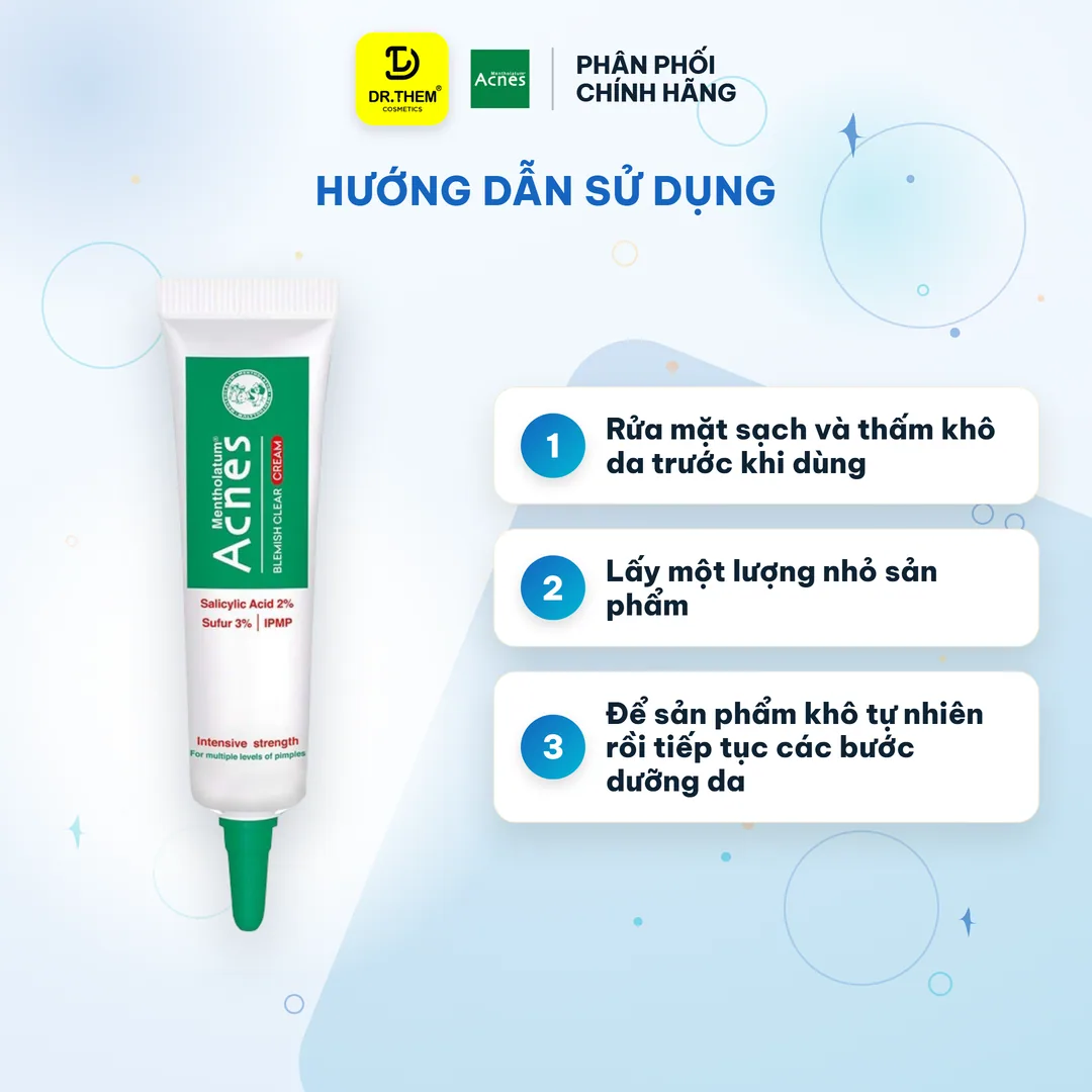 Kem Chấm Mụn Acnes Blemish Clear Cream Hỗ Trợ Giảm Mụn Ngăn Ngừa Mụn Mới 10g 3
