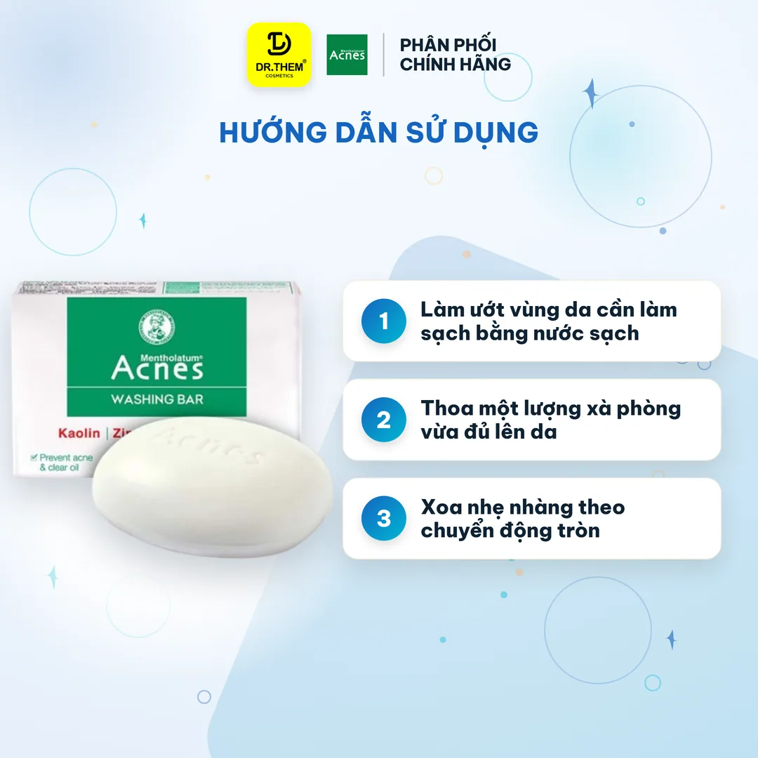 Xà Phòng Rửa Mặt Acnes Washing Bar Hỗ Trợ Làm Sạch Kháng Khuẩn Ngăn Ngừa Mụn Cho Da Dầu Mụn 75g 5