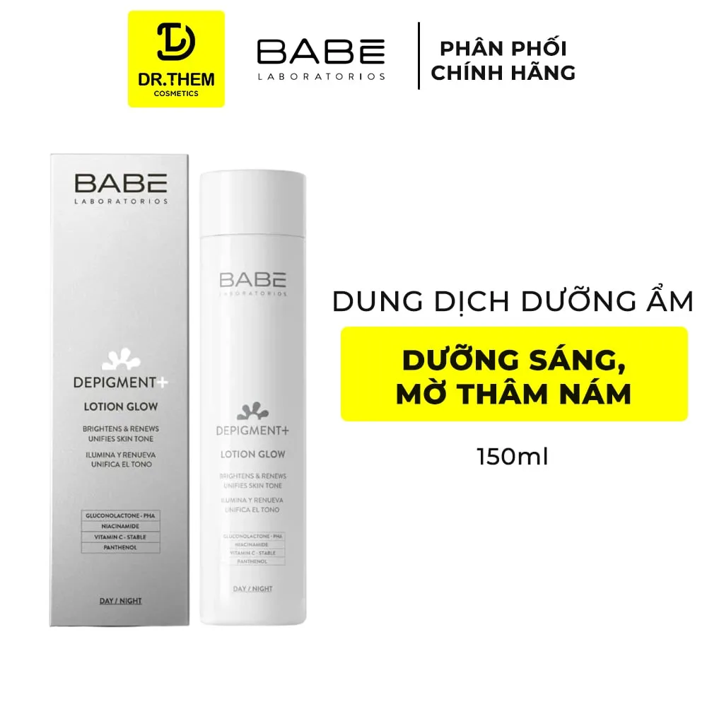 Lotion Laboratorios Babé DEPIGMENT+ Lotion Glow Dưỡng Sáng Hỗ Trợ Làm Mờ Thâm Nám Đều Màu Da 150ml