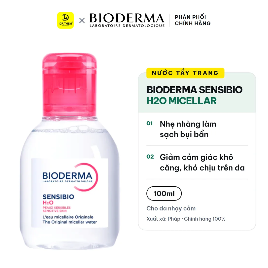 Nước Tẩy Trang Bioderma Sensibio H2O Micellar Cho Da Nhạy Cảm 100ml