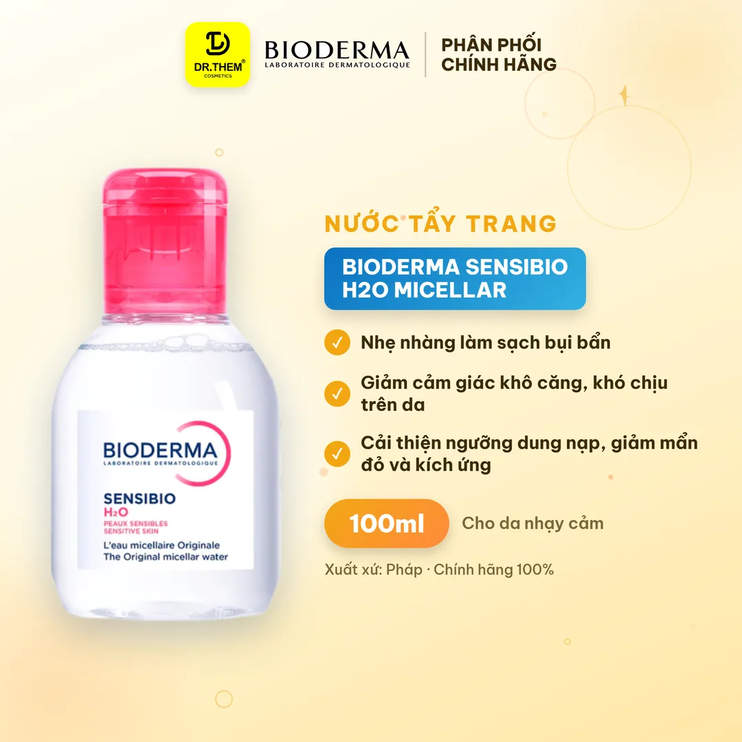 Nước Tẩy Trang Bioderma Sensibio H2O Micellar Cho Da Nhạy Cảm 100ml