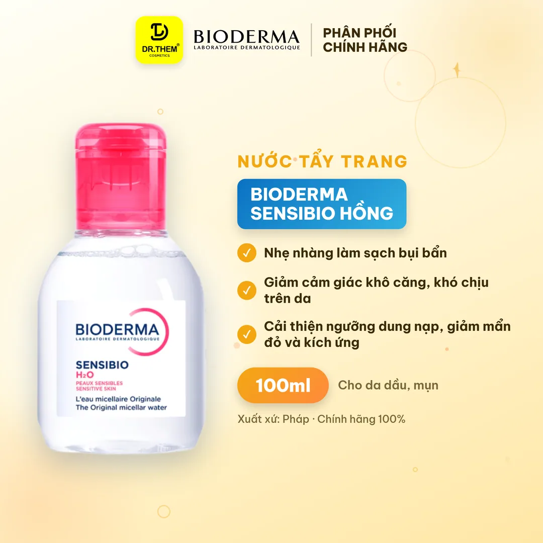 Nước Tẩy Trang Bioderma Sensibio Sébium H2O Làm Sạch Sâu Dịu Nhẹ Cho Da Nhạy Cảm Và Da Dầu Mụn 100ml 500ml 4