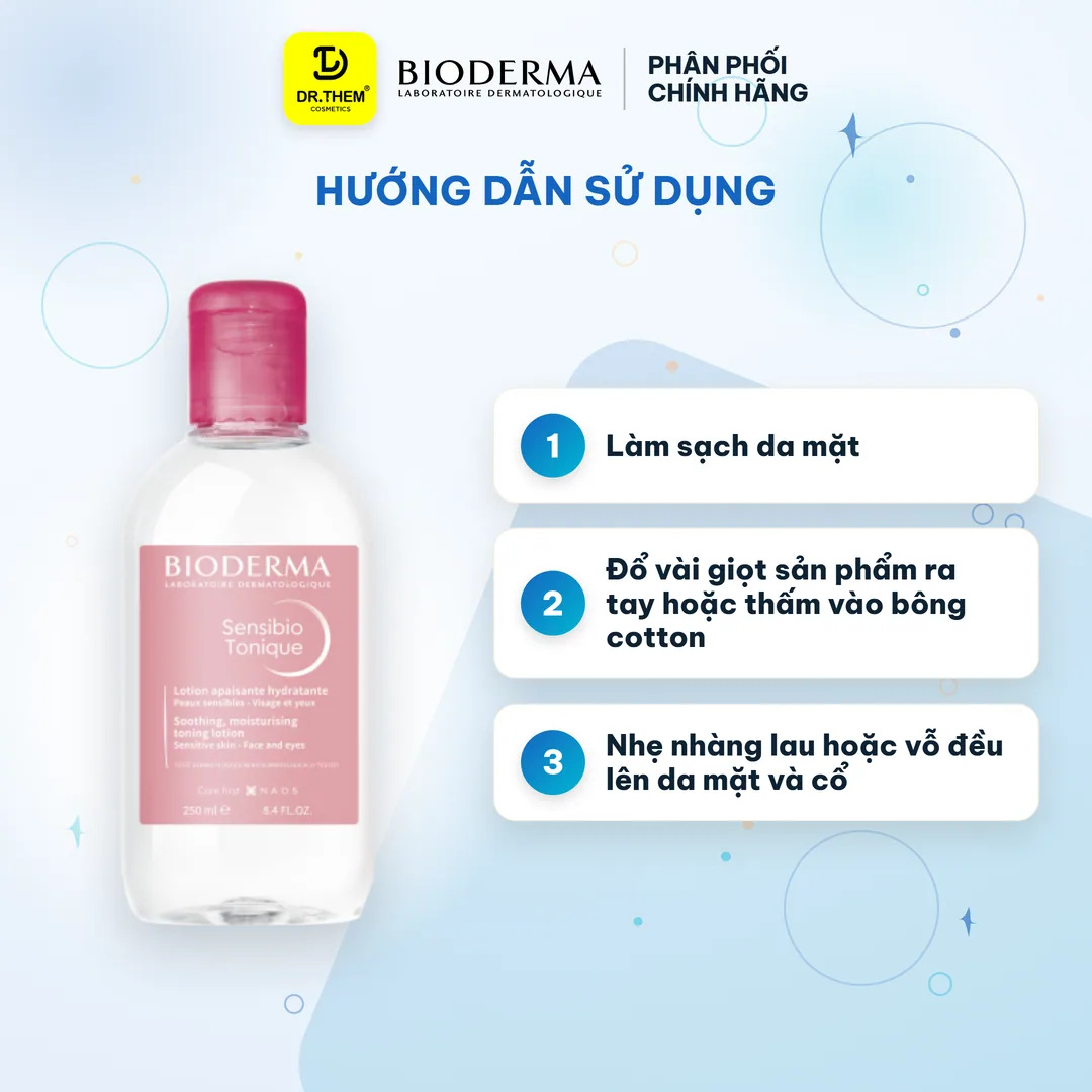 Nước Cân Bằng Bioderma Sensibio Tonique Làm Dịu Cấp Ẩm Cho Da Nhạy Cảm Và Mọi Loại Da 250ml 4