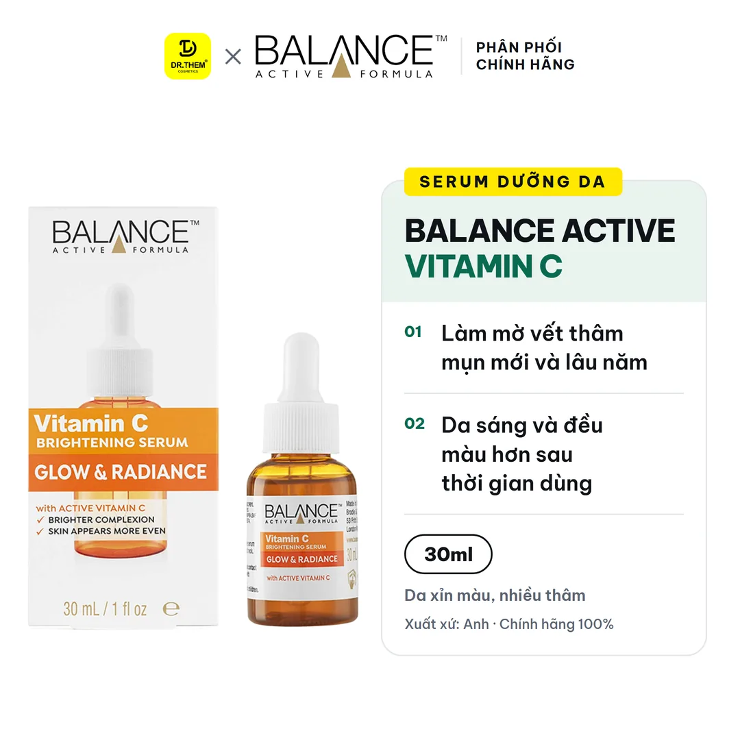 Serum Balance Active Formula Vitamin C Brightening Dưỡng Sáng Mờ Thâm 30ml
