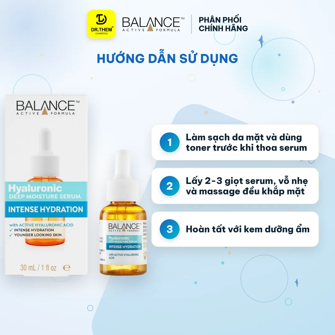 Serum Balance Active Formula 5% Hyasol PF Hyaluronic Cấp Ẩm Chuyên Sâu 30ml 3