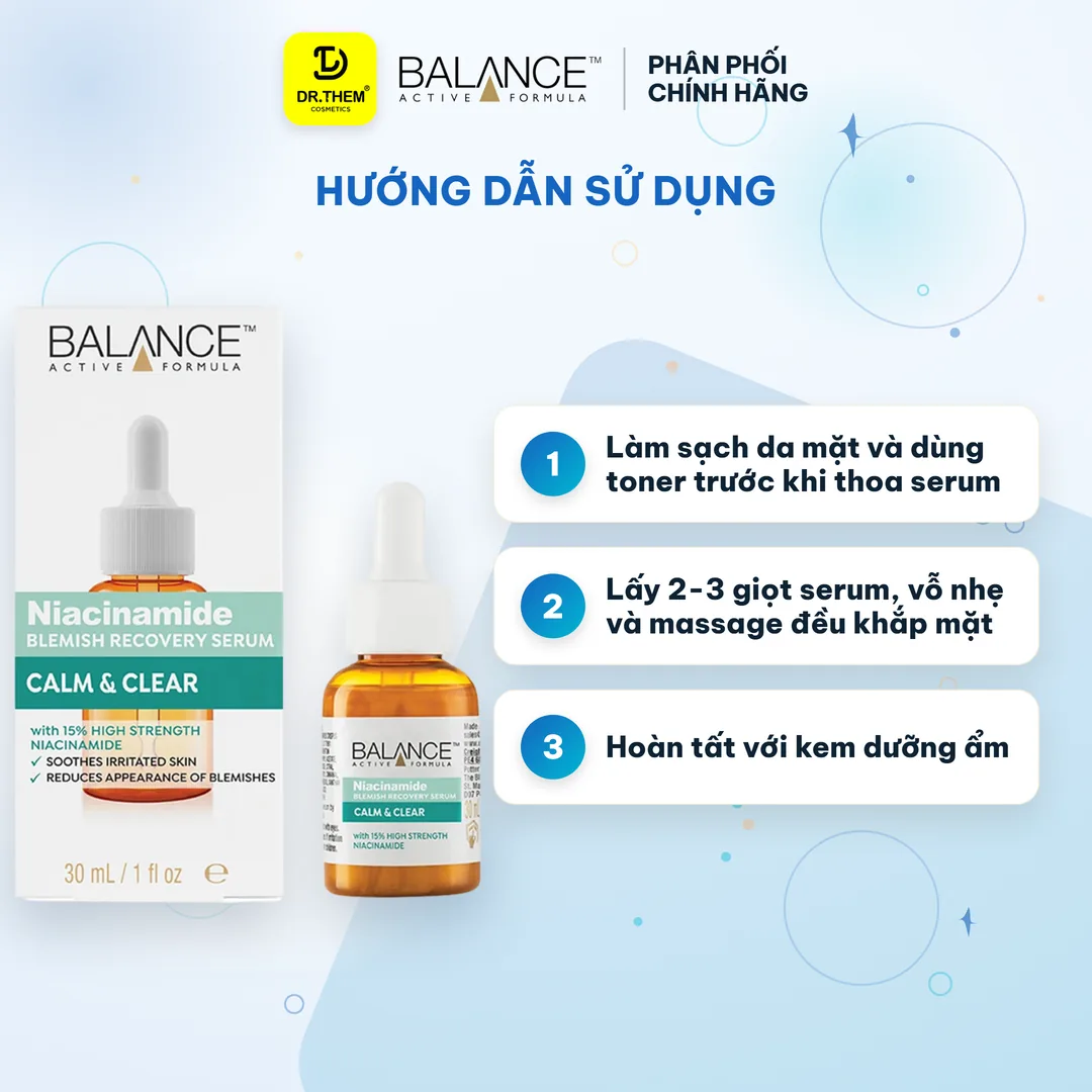 Serum Balance Active Formula 15% Niacinamide Kiềm Dầu Se Lỗ Chân Lông 30ml 3