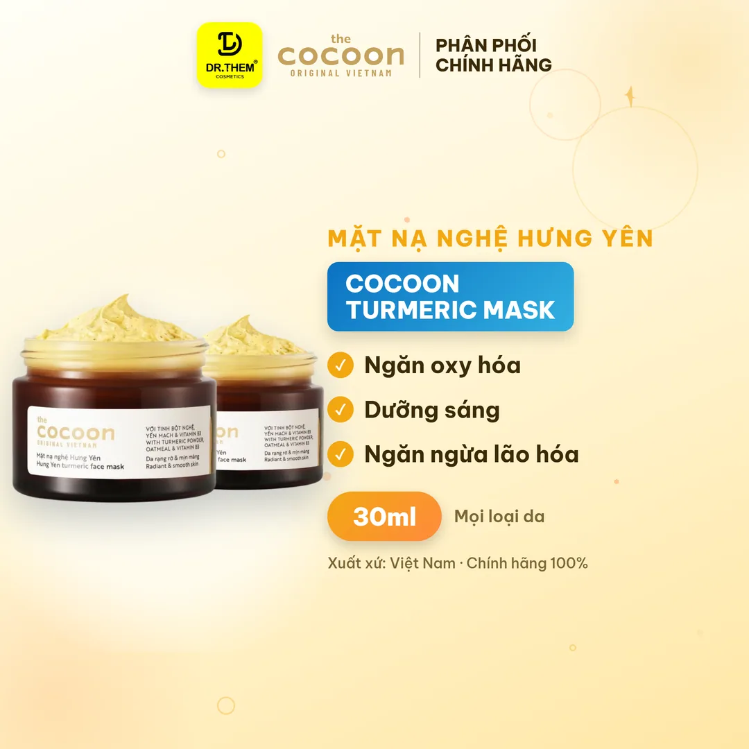 Mặt Nạ Nghệ Hưng Yên Cocoon Turmeric Mask Dưỡng Sáng Đều Màu Da Mịn Màng Rạng Rỡ Cho Mọi Loại Da 30ml 2