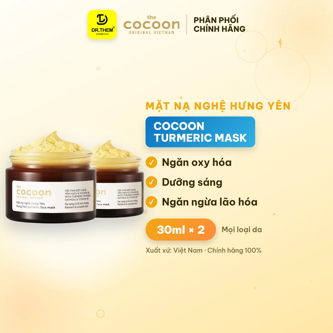 Mặt Nạ Nghệ Hưng Yên Cocoon Turmeric Mask Dưỡng Sáng Đều Màu Da Mịn Màng Rạng Rỡ Cho Mọi Loại Da 30ml 2