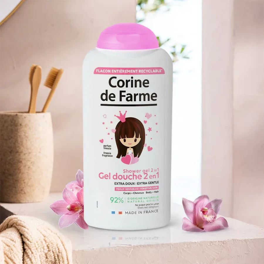 Gel Tắm Gội 2 In 1 Cho Bé Corine De Farme Princess Shower Gel Làm Sạch Dịu Nhẹ Hương Hoa Lan Nam Phi 300ml 5
