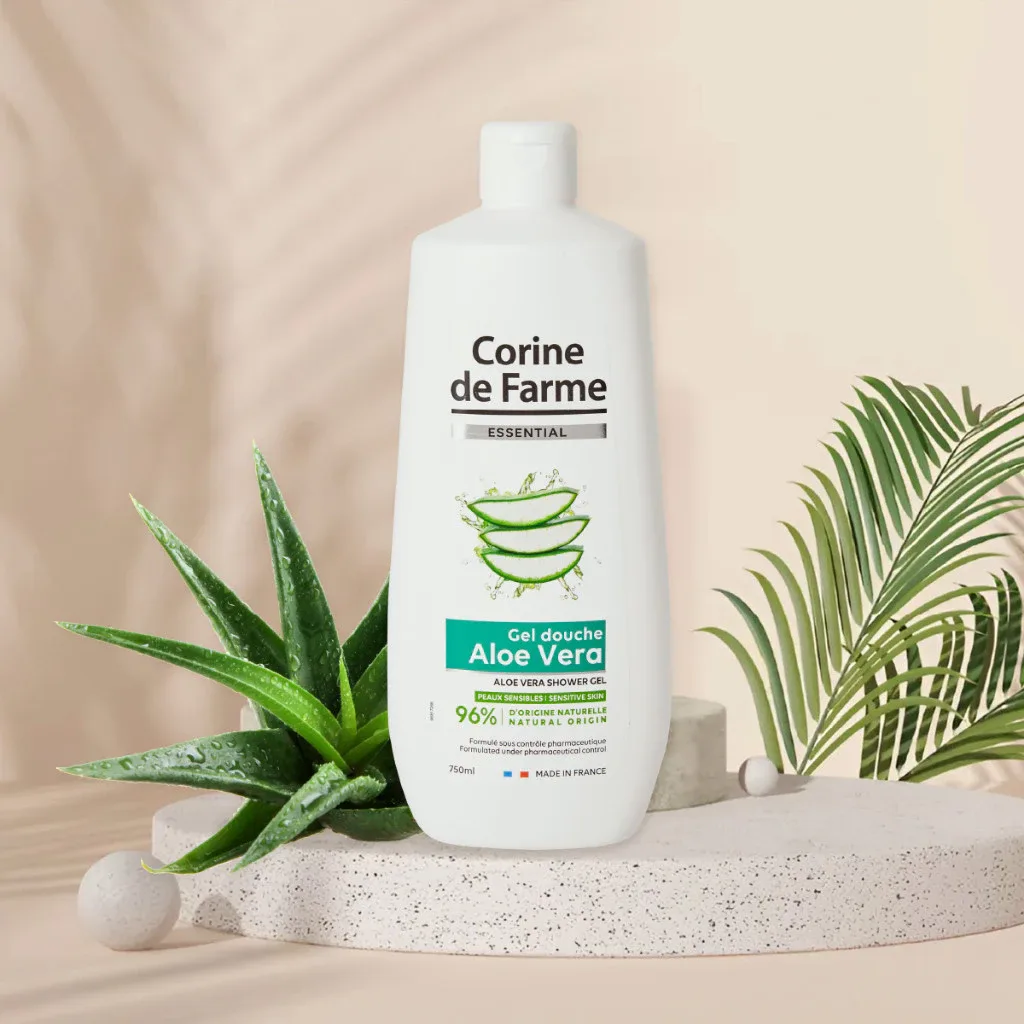 Gel Tắm Lô Hội Corine De Farme Essential Aloe Vera Shower Gel Dịu Nhẹ Cấp Ẩm Cho Da Nhạy Cảm 750ml 7