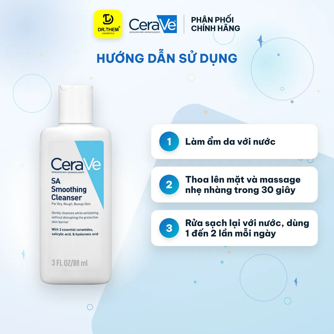 Sữa Rửa Mặt CeraVe SA Smoothing Cleanser 88ml 3
