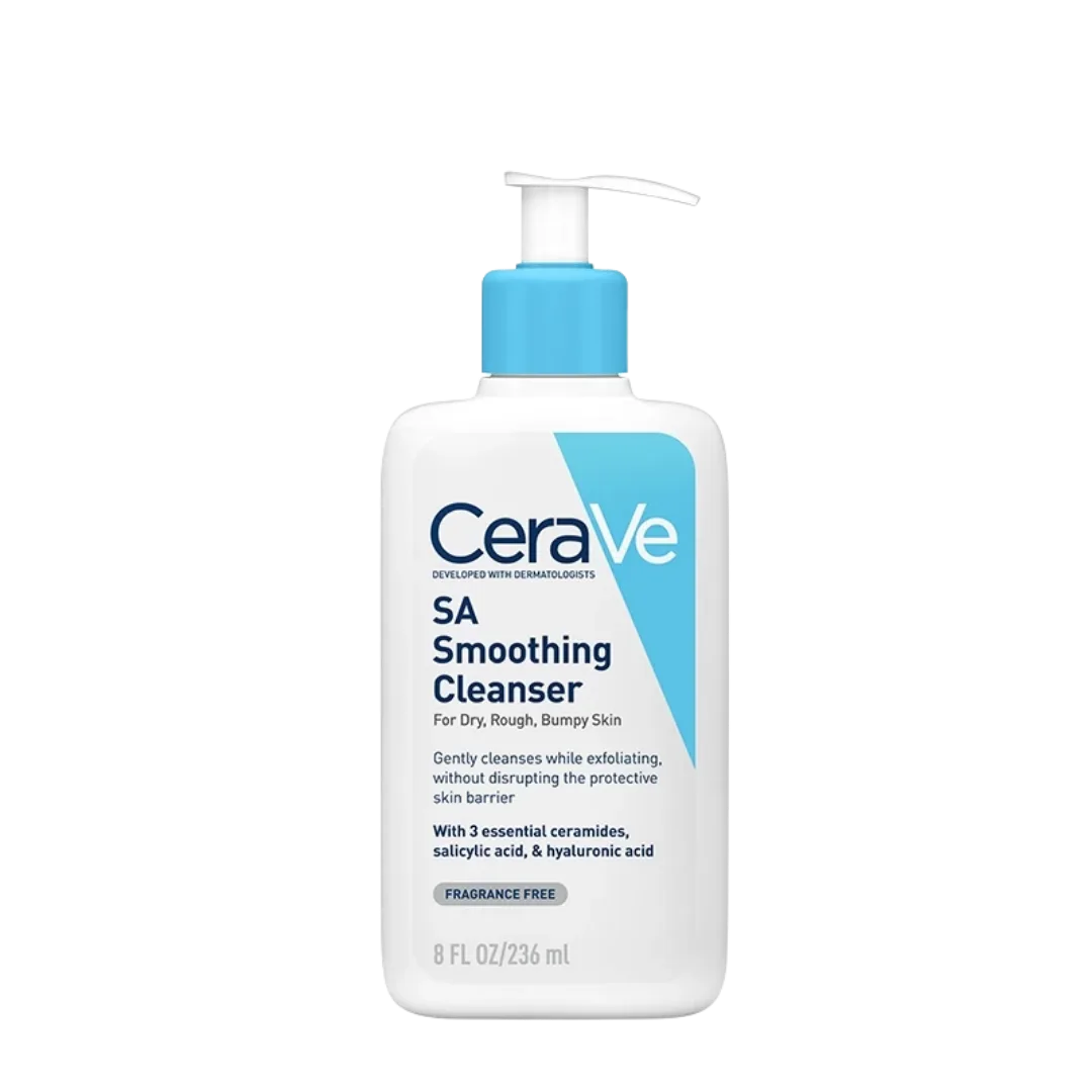 Sữa Rửa Mặt CeraVe SA Smoothing Cleanser BHA Tẩy Tế Bào Chết Hỗ Trợ Giảm Mụn Ẩn Cho Da Sần Sùi 88ml/236ml/473ml 6