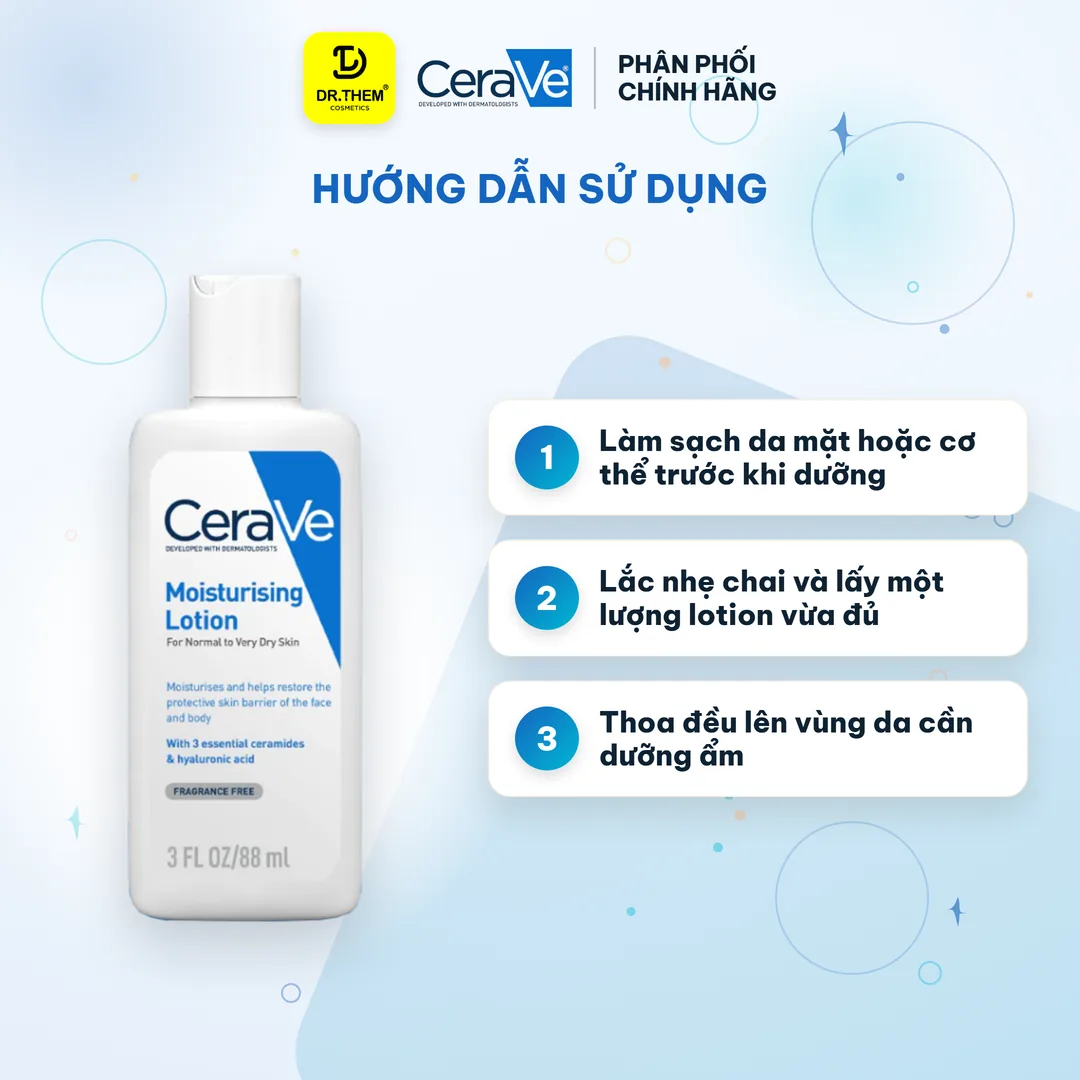 Sữa Dưỡng Ẩm CeraVe Moisturising Lotion Cấp Ẩm Phục Hồi Da Cho Da Thường Đến Da Khô 88ml 3