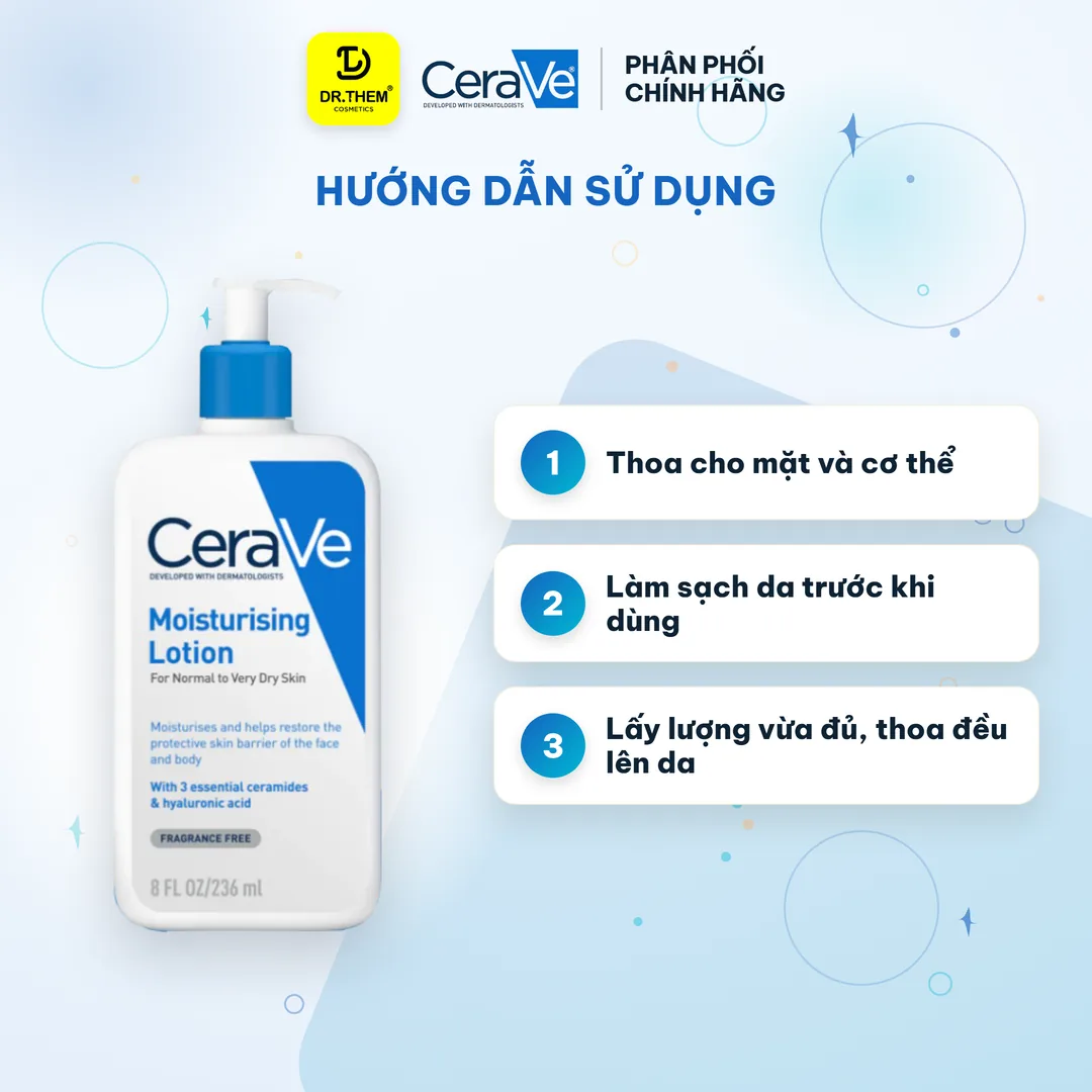 Sữa Dưỡng Ẩm CeraVe Dành Cho Da Khô CeraVe Moisturising Lotion 236ml 3