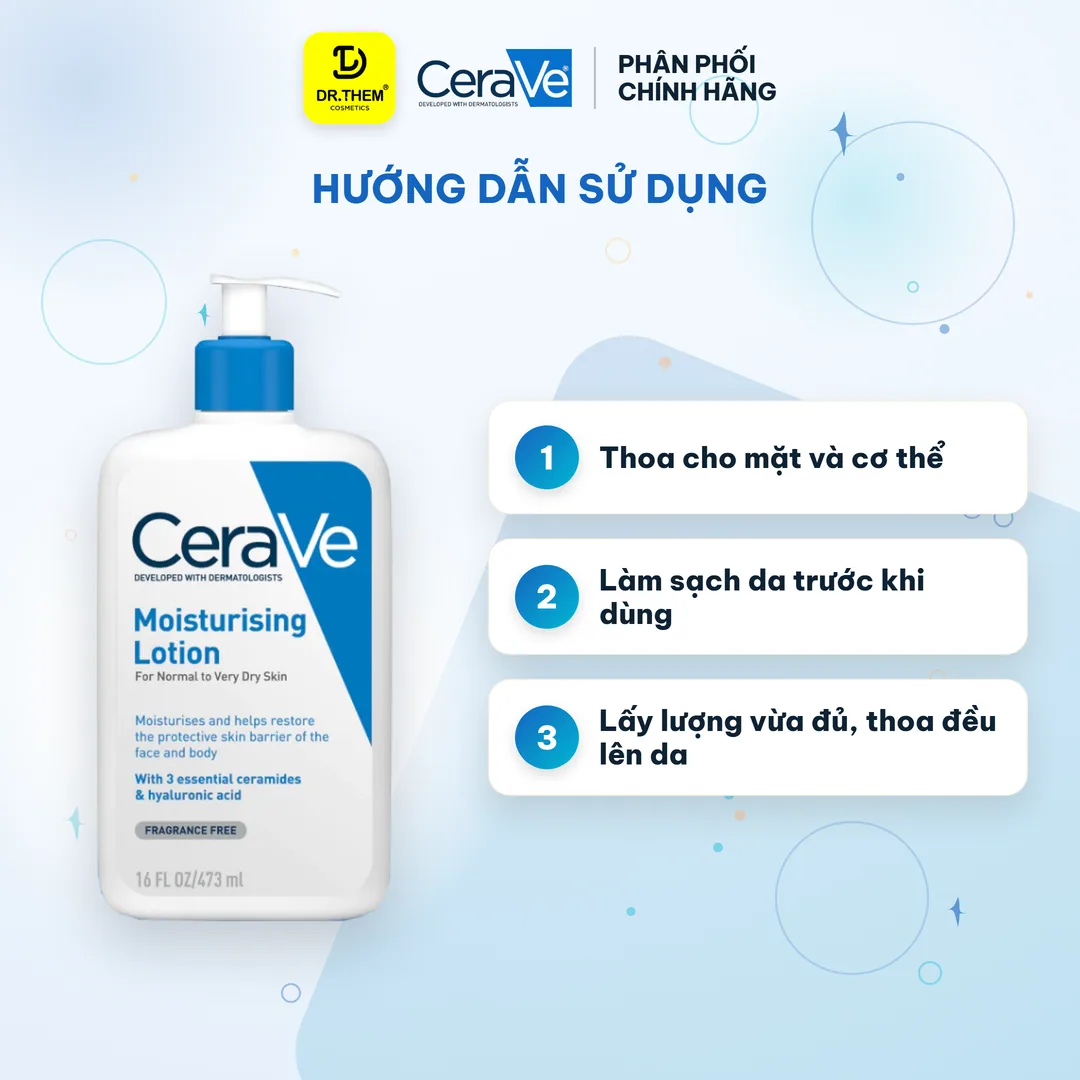 Sữa Dưỡng Ẩm CeraVe Dành Cho Da Khô CeraVe Moisturising Lotion 473ml 3